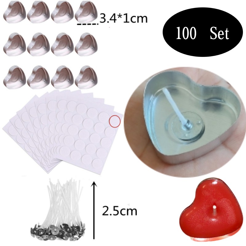 Candle Making Course - 100 set a forma di cuore