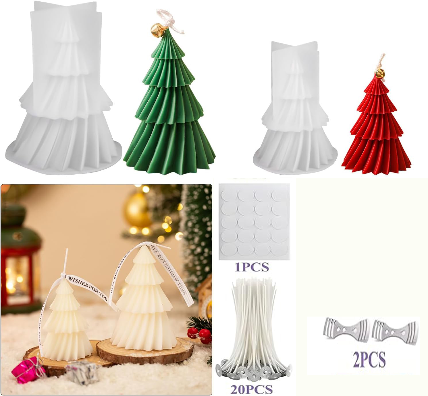 Candle Making Kit Xmas - Kit Stampo in Silicone per Candele