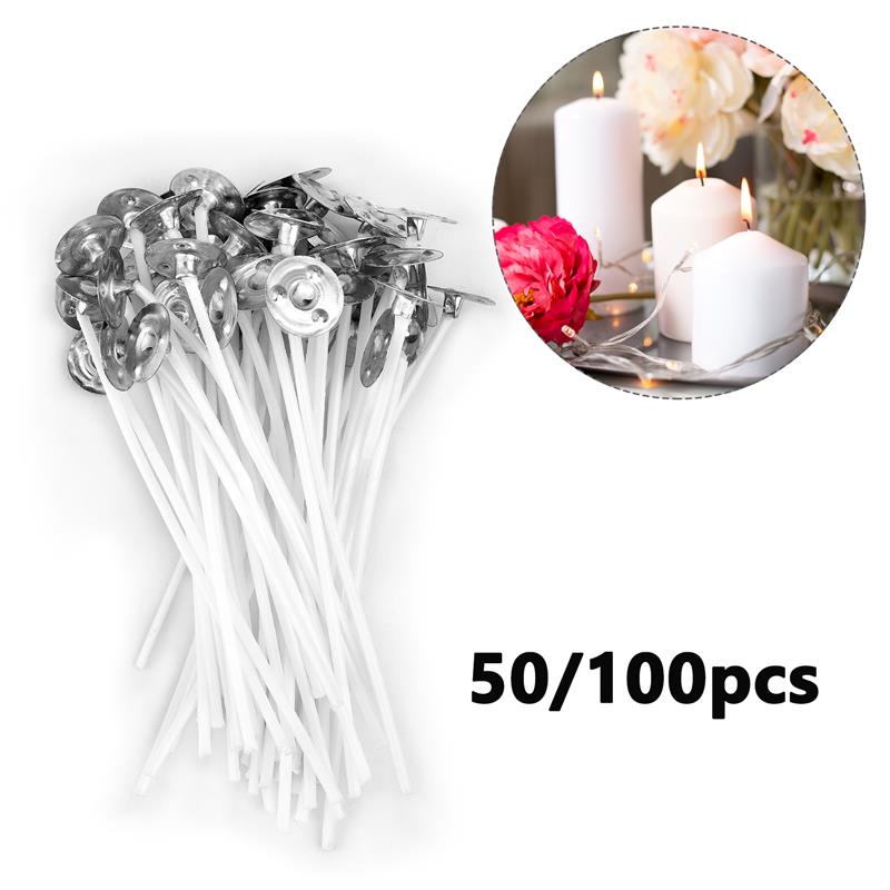 Cotton Wick Pre Tabbed - 50/100 pz stoppini per candele senza