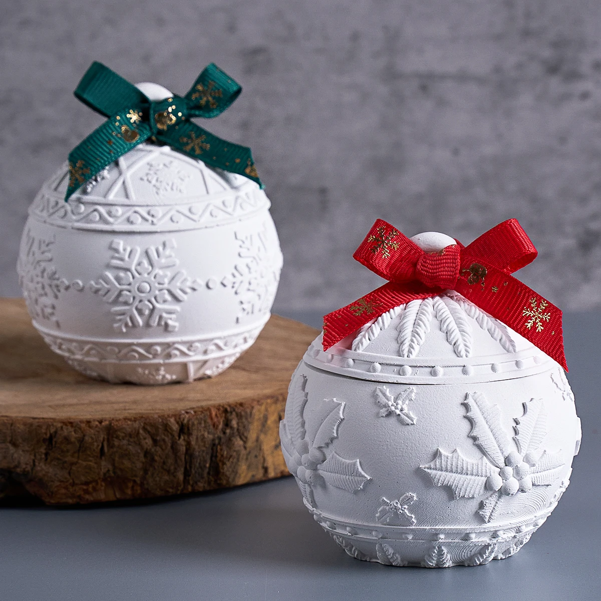 Candle Making Kit Xmas - Natale palla rotonda candela barattolo stampo