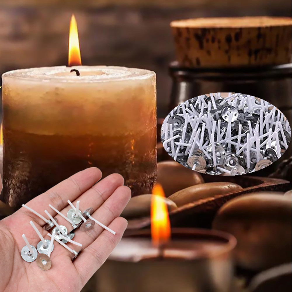 Cotton Wick Pre Tabbed - 2.6/6cm 8-25 pezzi stoppini per candele