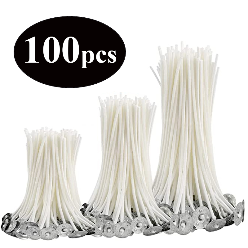 Cotton Wick Pre Tabbed - Stoppini per candele senza fumo Stoppini