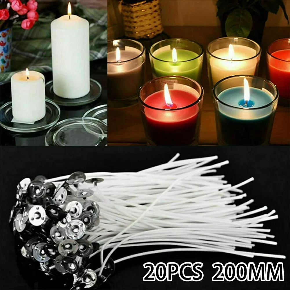 Cotton Wick Pre Tabbed - 20 pz Stoppini per candele senza